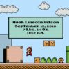 Mario Level Birth Record Cross Stitch Pattern