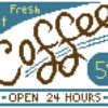 coffee cross stitch