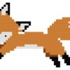 jumping fox cross stitch