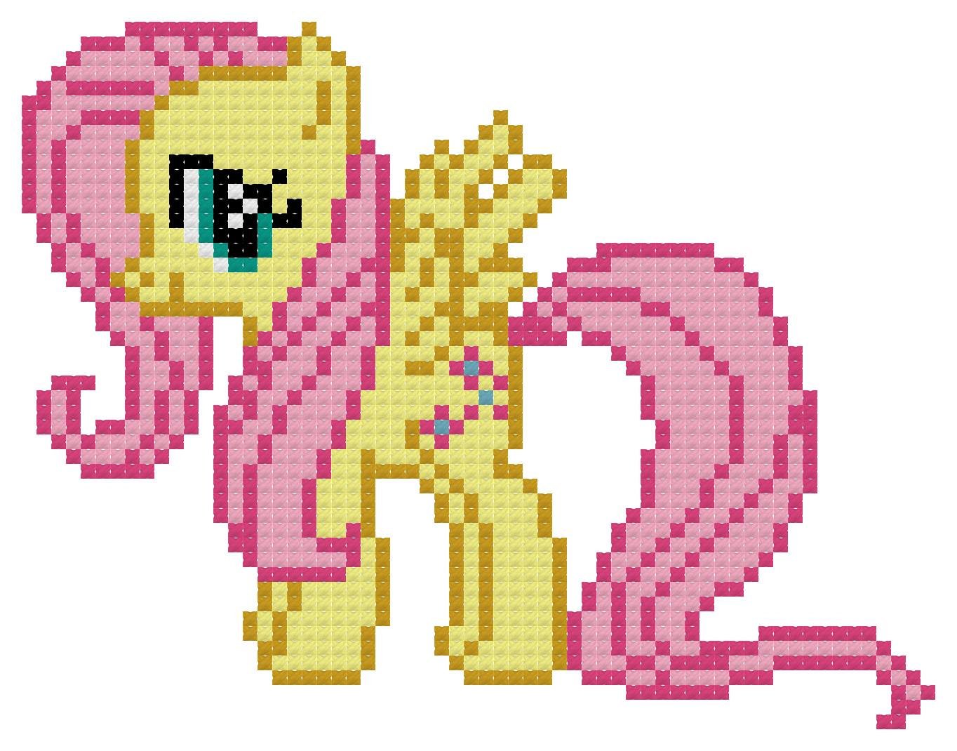 Fluttershy Cross Stitch Pattern - NERDpillo