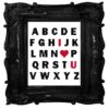I Heart U ABC Cross Stitch Pattern - Image 4