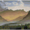 Moon Over the Mountains Cross Stitch Pattern