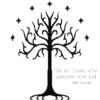 Tree of Gondor Quote Cross Stitch Pattern